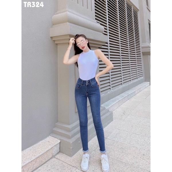 Quần Jean Skinny Nữ Lưng Cao 2 Nút Co Giãn Đẹp Store 257