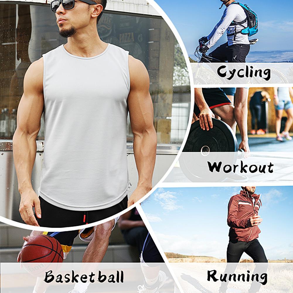 Áo thể thao nam không tay nhanh khô, tập thể thao