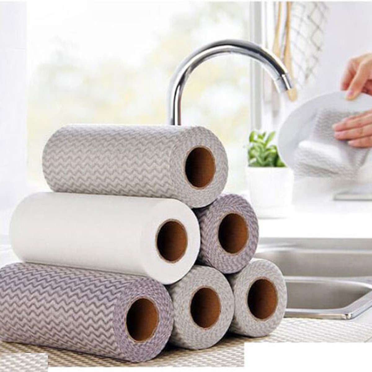 Bộ 300 Khăn Lau Đa Năng Cao Cấp Loại Dày
