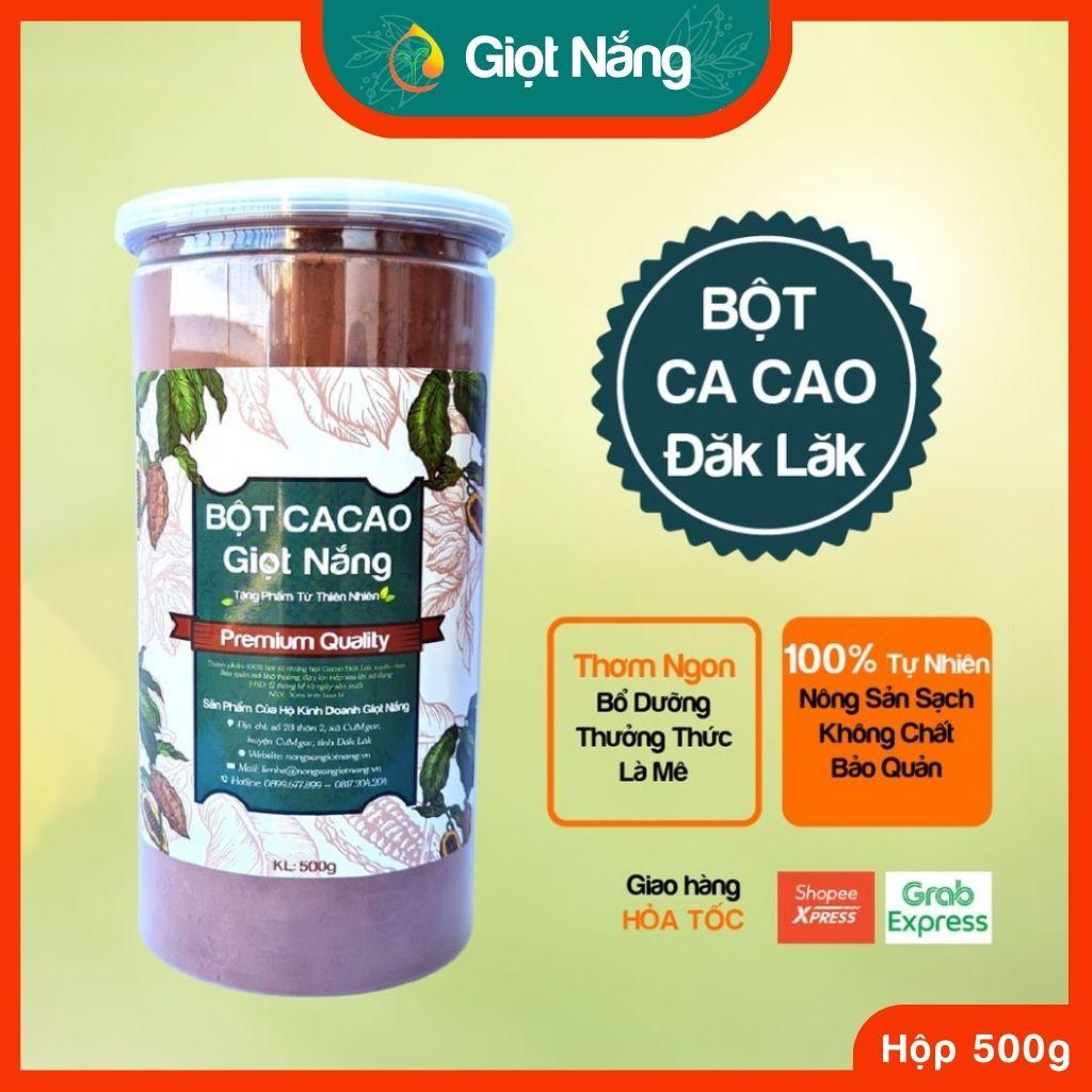 Bột cacao nguyên chất, nguyên liệu làm bánh cacao giảm cân từ Nông Sản GIỌT NẮNG 500 gram