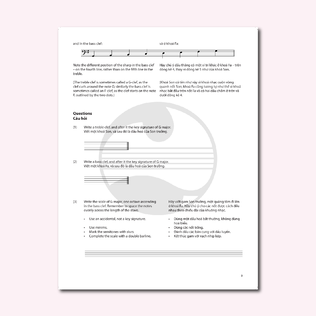 AMEB Theory of Music Grade 1 Part 3 Song ngữ Việt-Anh | Lý thuyết Âm nhạc (Sách học và bài tập)