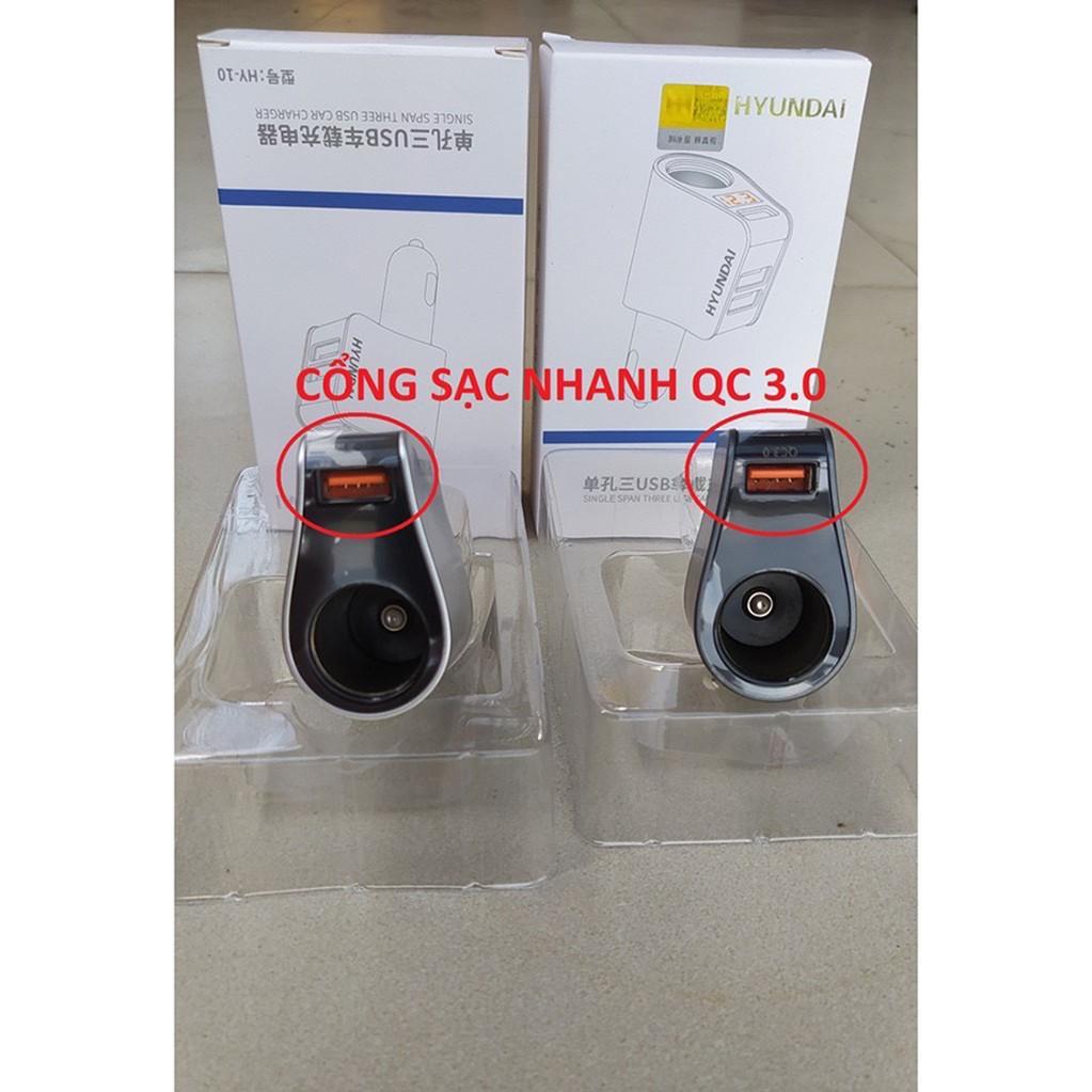 Tẩu sạc nhanh QC3.0 hiệu Hyundai HY-10, dùng cho mọi loại xe