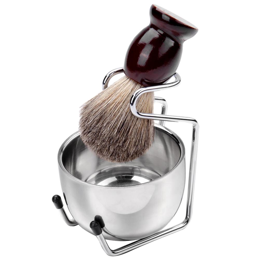 Mens Shaving Kit Shaving Holder Stand Shaving Brush Soap Bowl