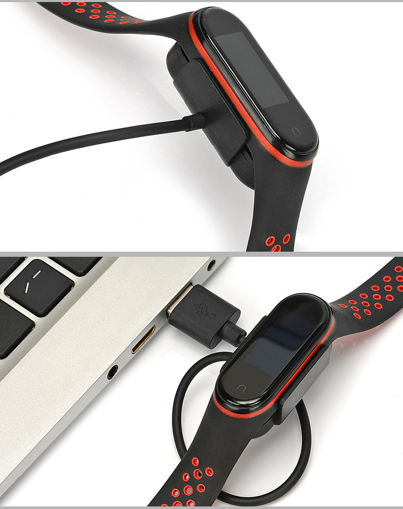 Dây USB sạc kẹp cho Xiaomi Miband 4 , không cần tháo dây đeo cao su vẫn sạc được