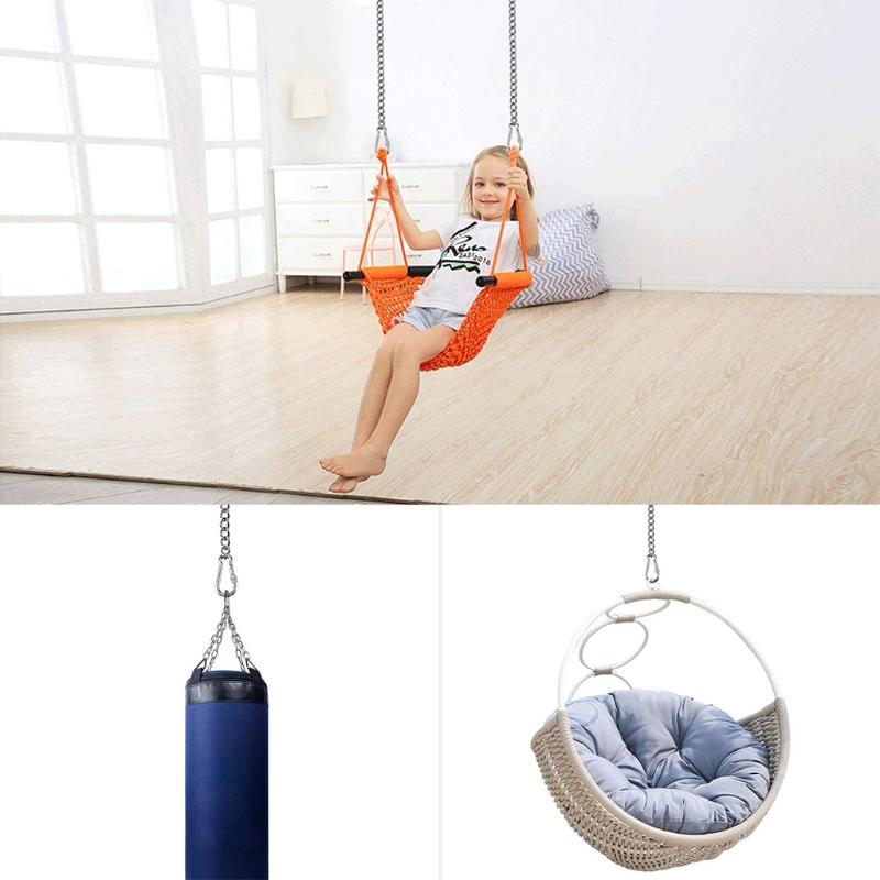 Có Thể Điều Chỉnh Nhà Võng Dây Chuyền Hai Thùng Đựng Đồ Co Giãn Vườn Thép Không Gỉ Ngoài Trời Trong Nhà An Toàn Treo Ghế Di Động