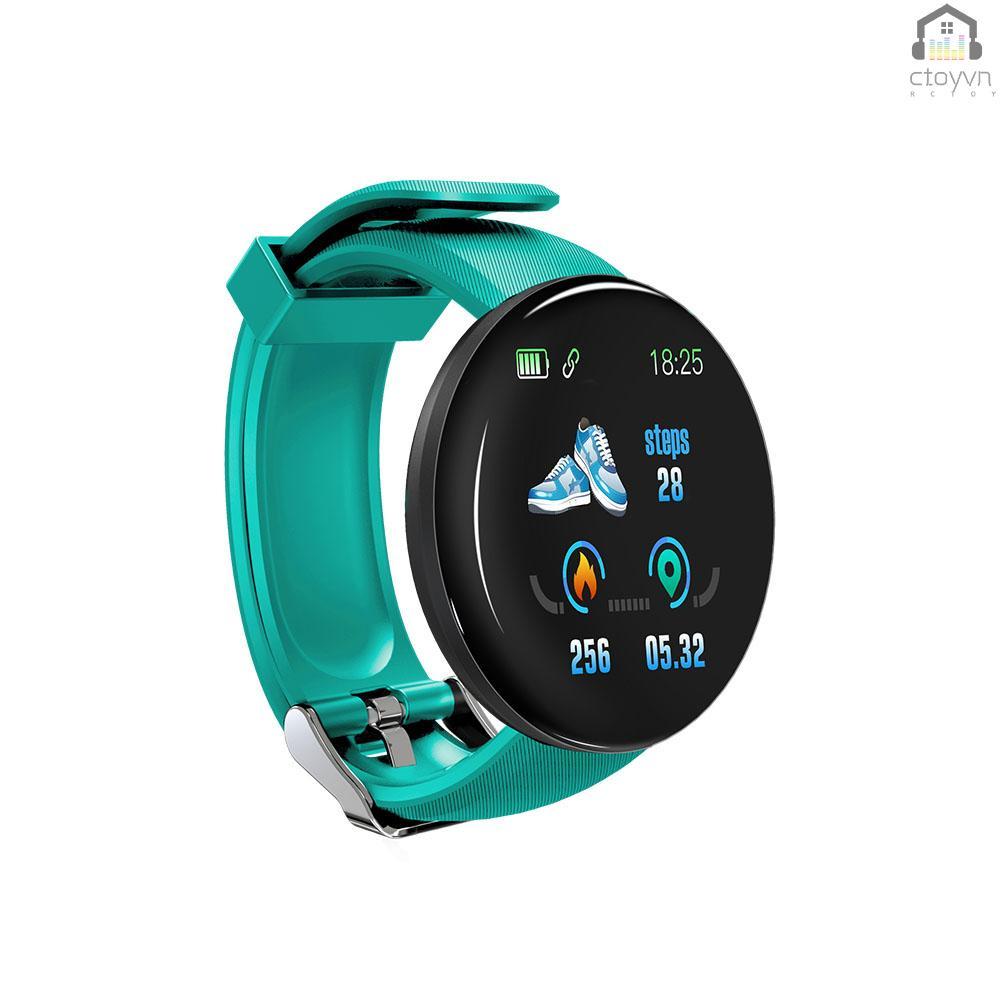 Đồng hồ đeo tay thông minh D18 màn hình 1.3 inch TFT chống nước IP65 theo dõi sức khỏe kèm phụ kiện