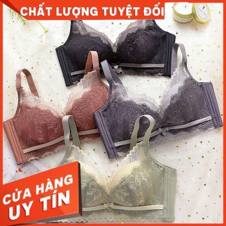 Bộ Đồ Lót Nữ Đệm Dày Thông Hơi Không Gọng Phối Ren Cao Cấp 655