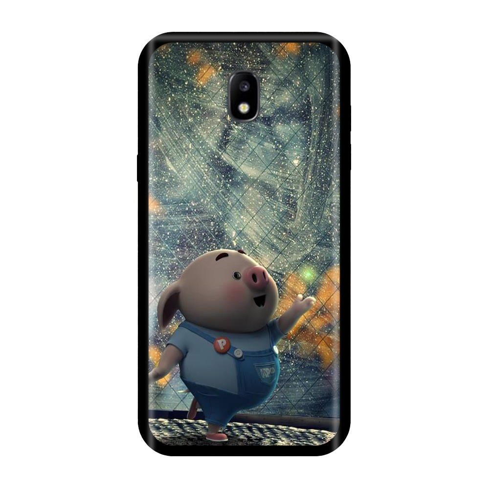 Ốp lưng TPU viền dẻo cho điện thoại SAMSUNG GALAXY J5 PRO Hình Heo Con Chạy Bộ