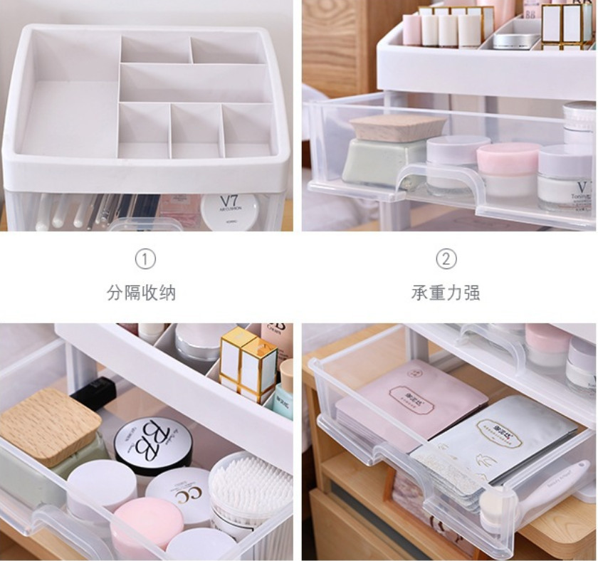 Kệ Đựng Mỹ Phẩm Đồ- Kệ Trang Điểm- Kệ Trang Sức 3 Tầng Ngăn Kéo Tiện Dụng- Cosmetic shelf