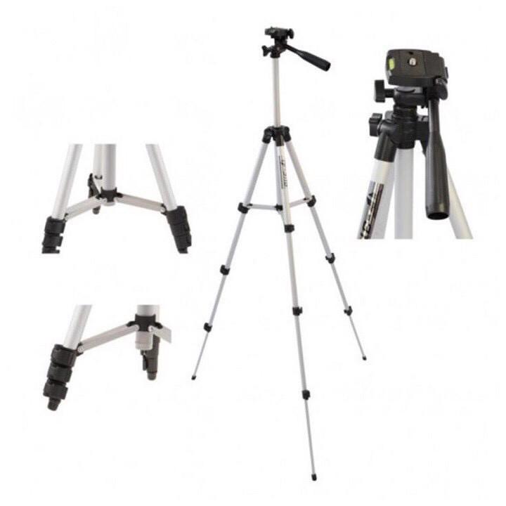 Giá đỡ điện thoại tripod 3 chân tương thích với nhiều dòng máy.