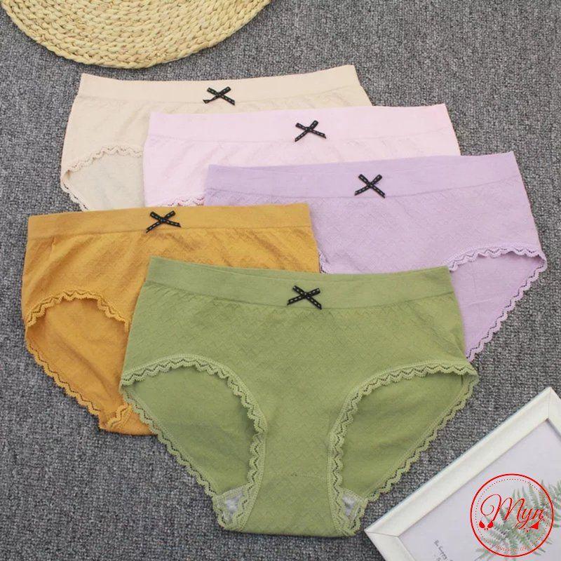 QUẦN LÓT NỮ QUẦN CHIP NỮ COTTON GÂN ĐÍNH NƠ CO GIÃN 4 CHIỀU SIÊU XỊN XÒ