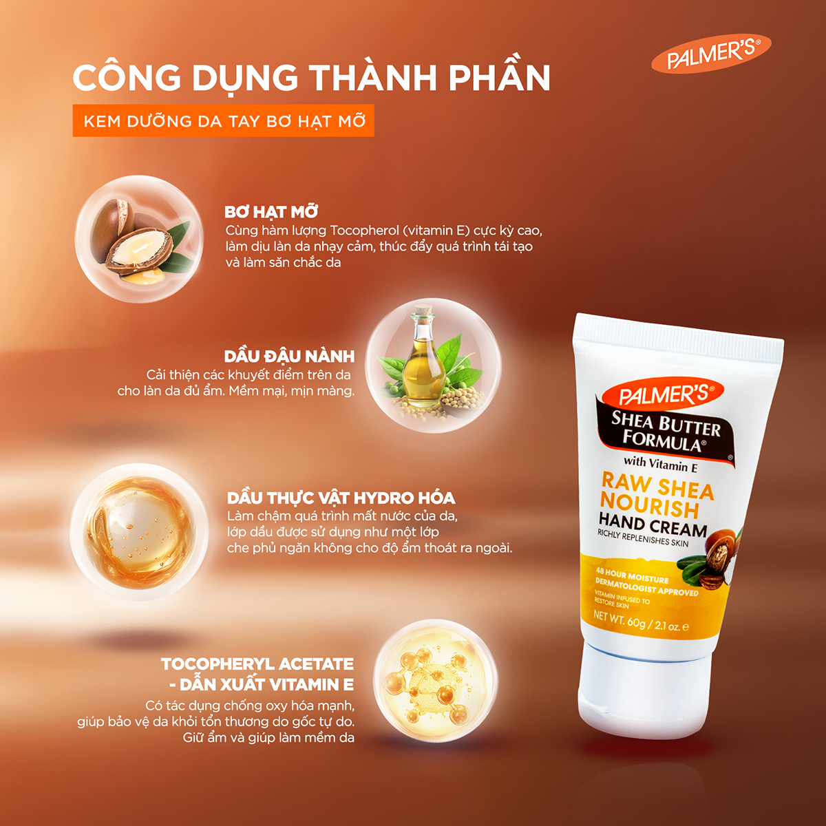 Kem dưỡng da tay Bơ hạt mỡ giúp giảm nhăn Palmer's