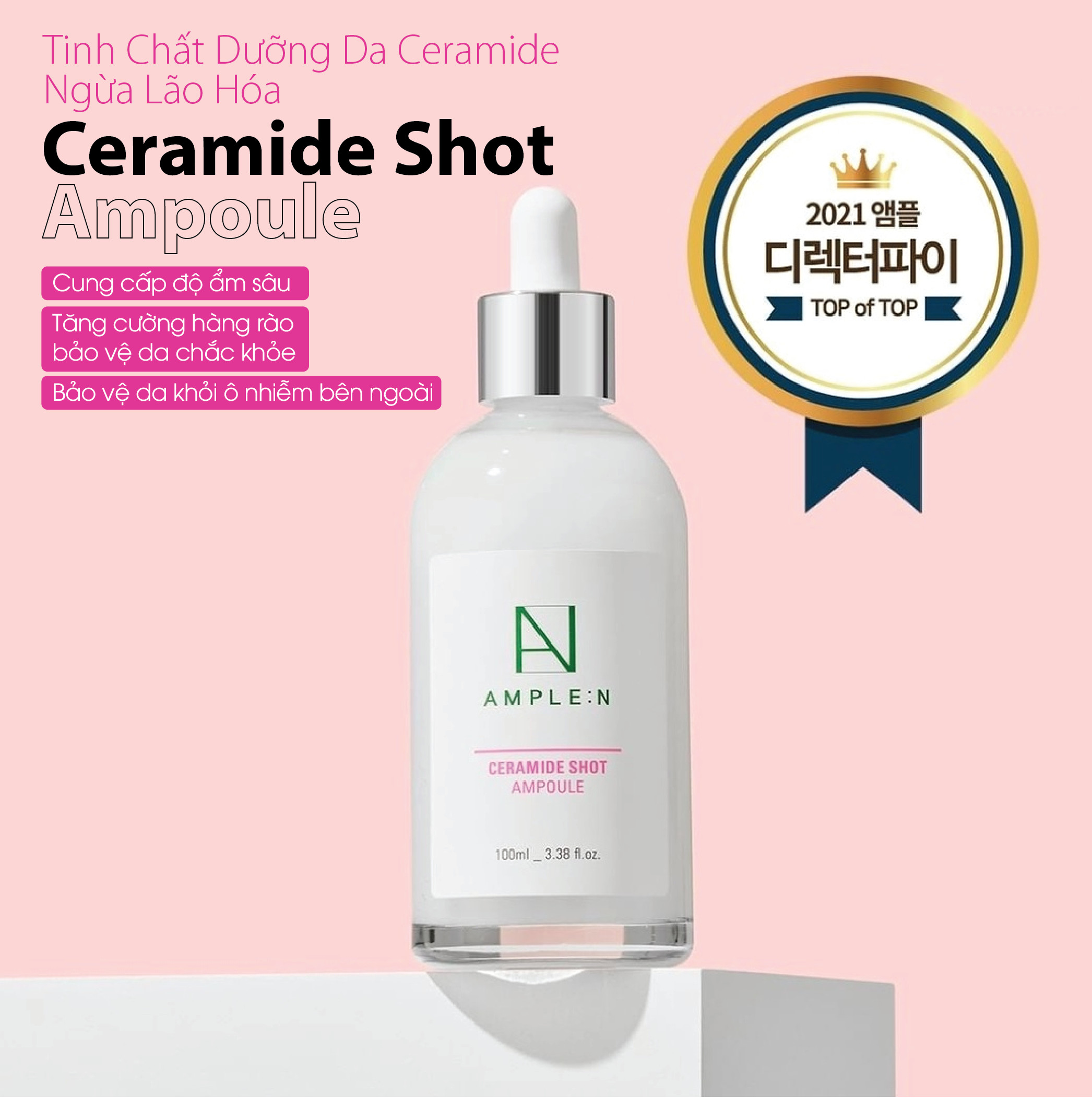 Tinh chất ngừa lão hóa AMPLE:N Ceramide Shot Ampoule
