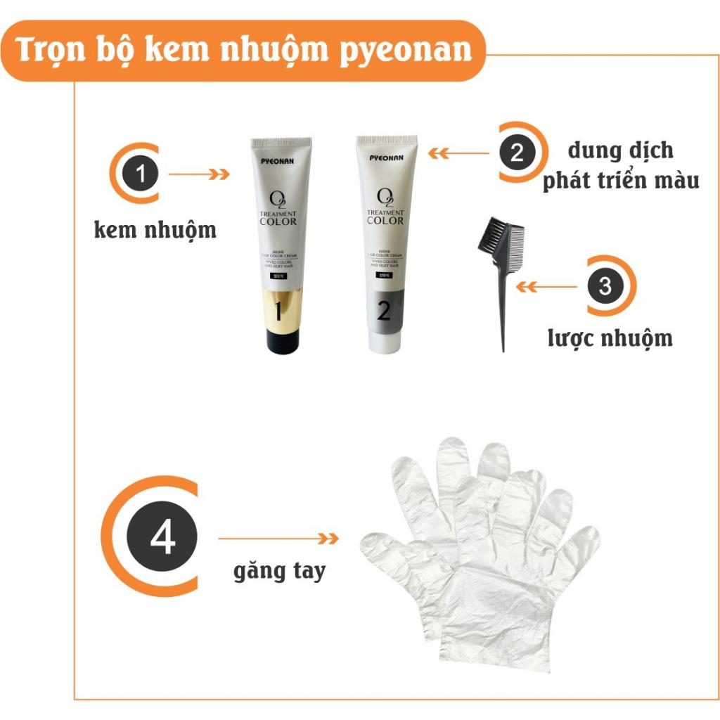 Kem nhuộm tóc Pyeonan Hàn Quốc 2 tuýp 120g