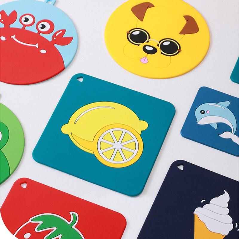 Tableware Pad Placemat Table Mat PU Leather Heat Insulation Non-Slip Simple Placemats Disc Coaster Placemat for Dining Table