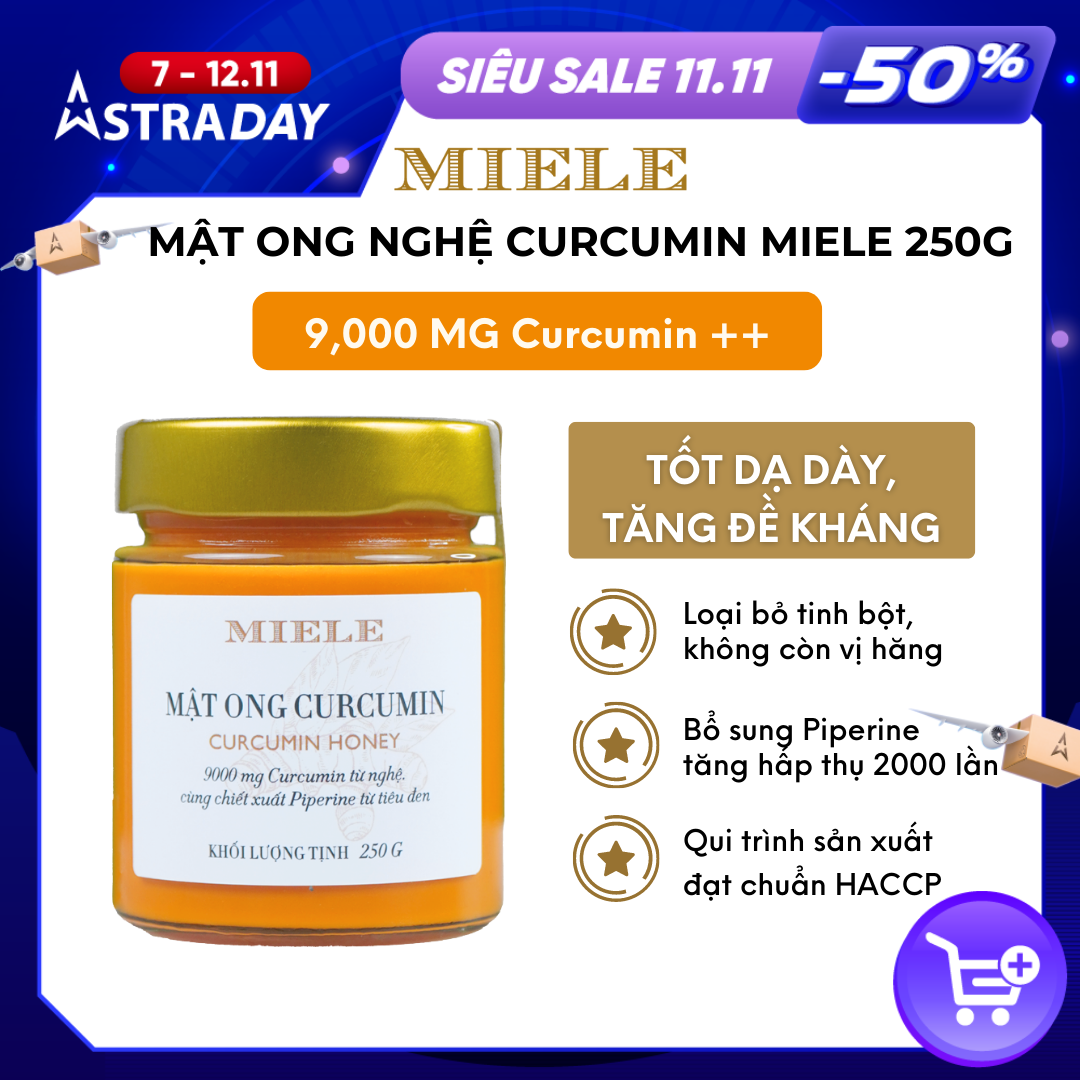 Mật ong curcumin Miele 250G 