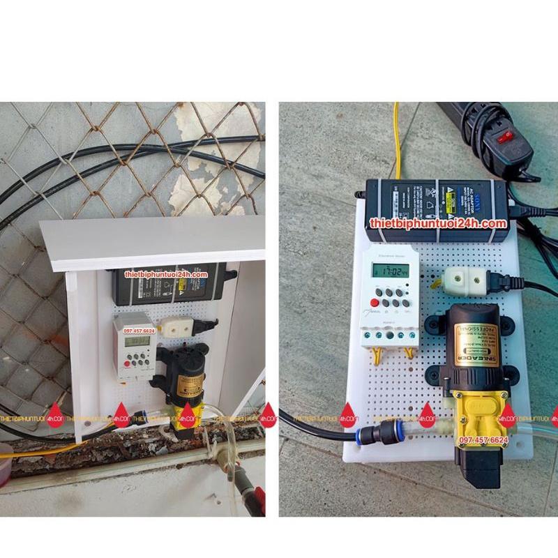 Bộ phun sương tưới lan cây cảnh 12 béc có hẹn giờ hoặc wifi