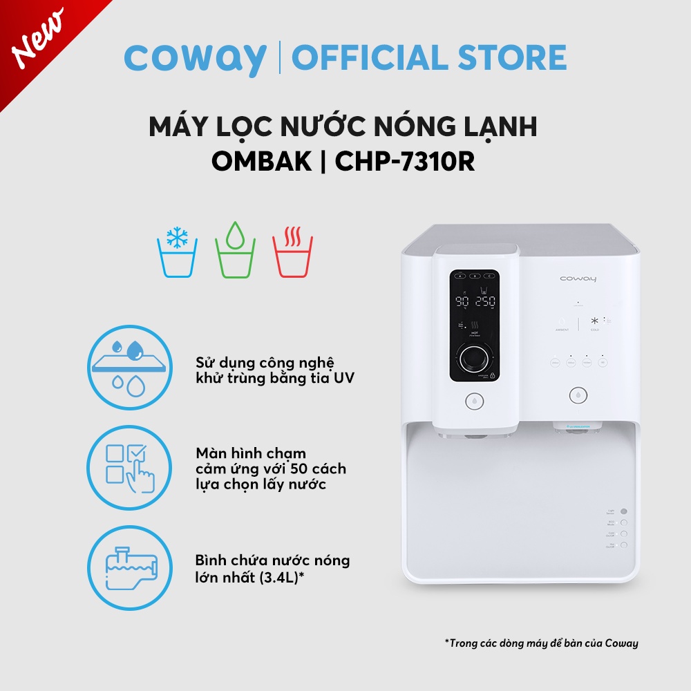 Máy lọc nước nóng lạnh Coway Ombak CHP-7310R - Hàng chính hãng