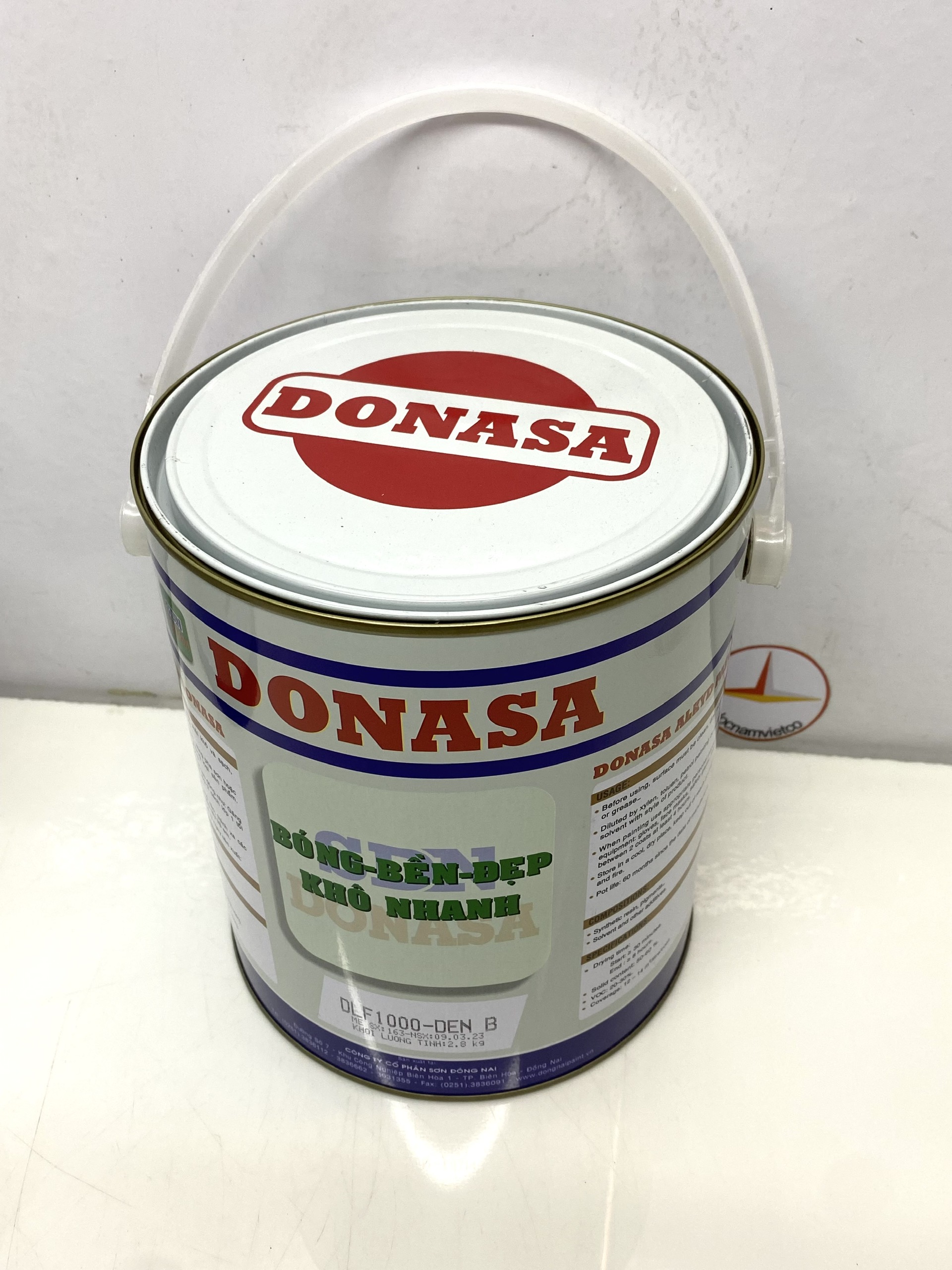 Sơn dầu Đồng Nai Donasa màu đen bóng 1000 2.8kg _ DLF 1000