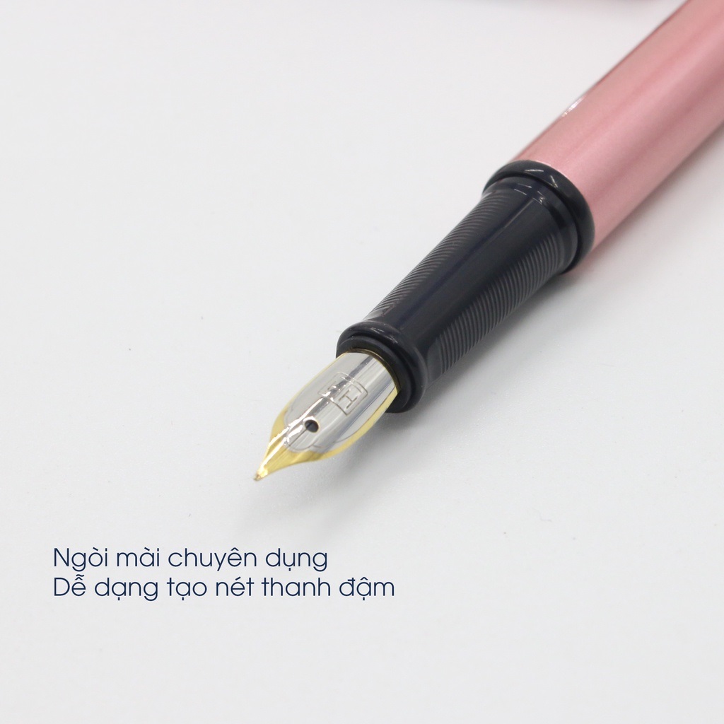 Bút máy nét hoa Hồng Hà 2282 - Ngòi 0.5mm, dùng ống mực 3.4mm