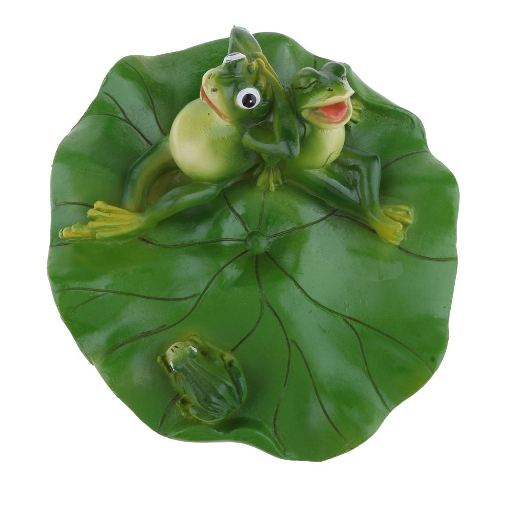 6 Type True to Nature Water Floating Ornament Pond Lily Lotus Leaf Frog Garden Pond Fishpond Summer Swimming Pool Decor
