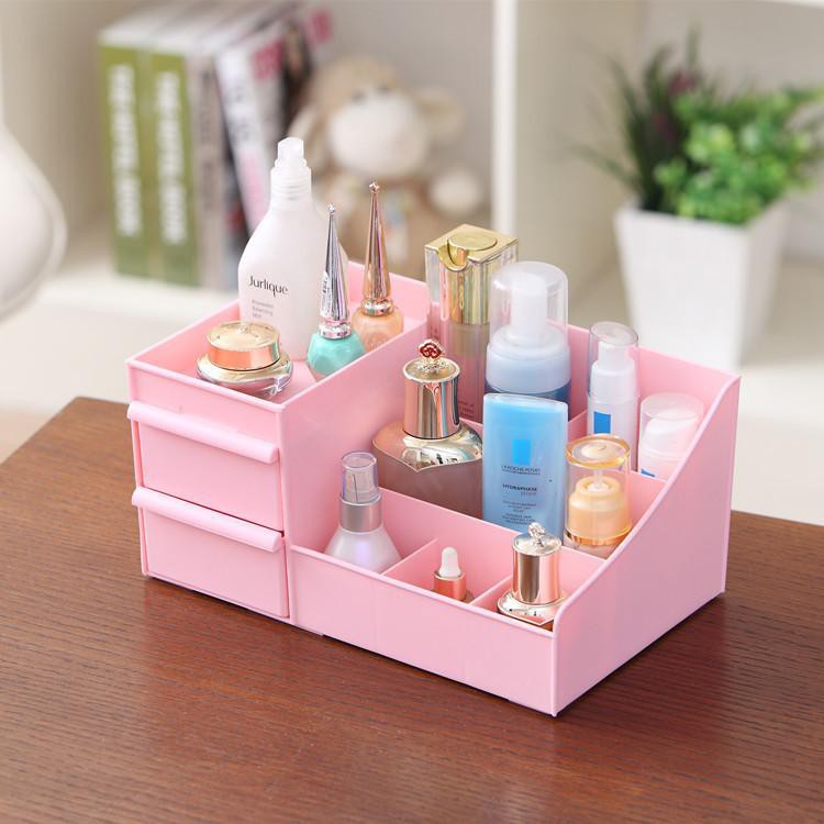 Kệ Đựng Mỹ Phẩm Cỡ Lớn 2 Ngăn Kéo Kệ Đựng Mỹ Phẩm Nhựa 2 Ngăn Kéo Đa Năng