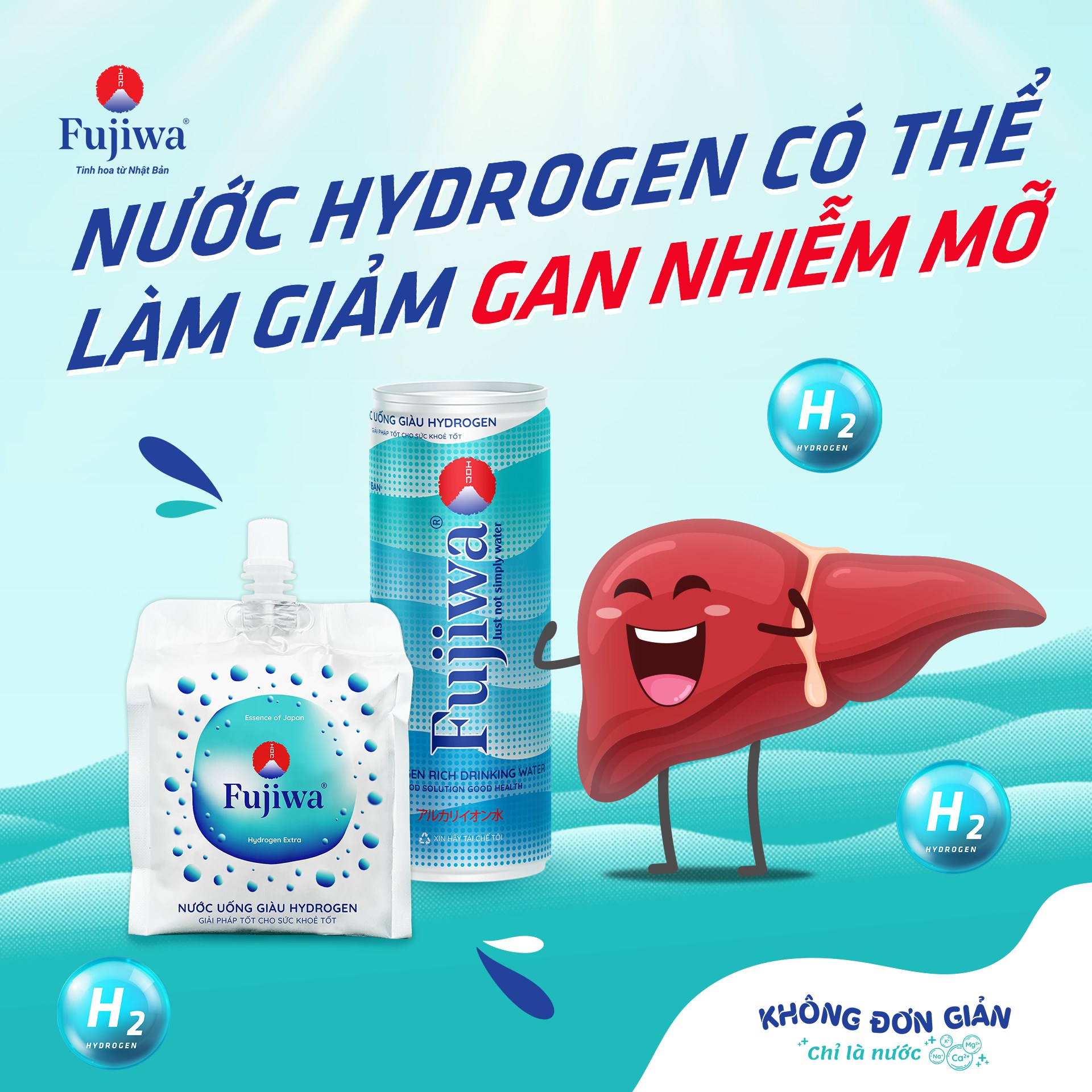 Nước Uống Giàu Hydrogen Cao Cấp Fujiwa Đóng Lon 330ml - Detox Hỗ trợ tiêu hoá, Cải thiện đường ruột, Giải độc gan