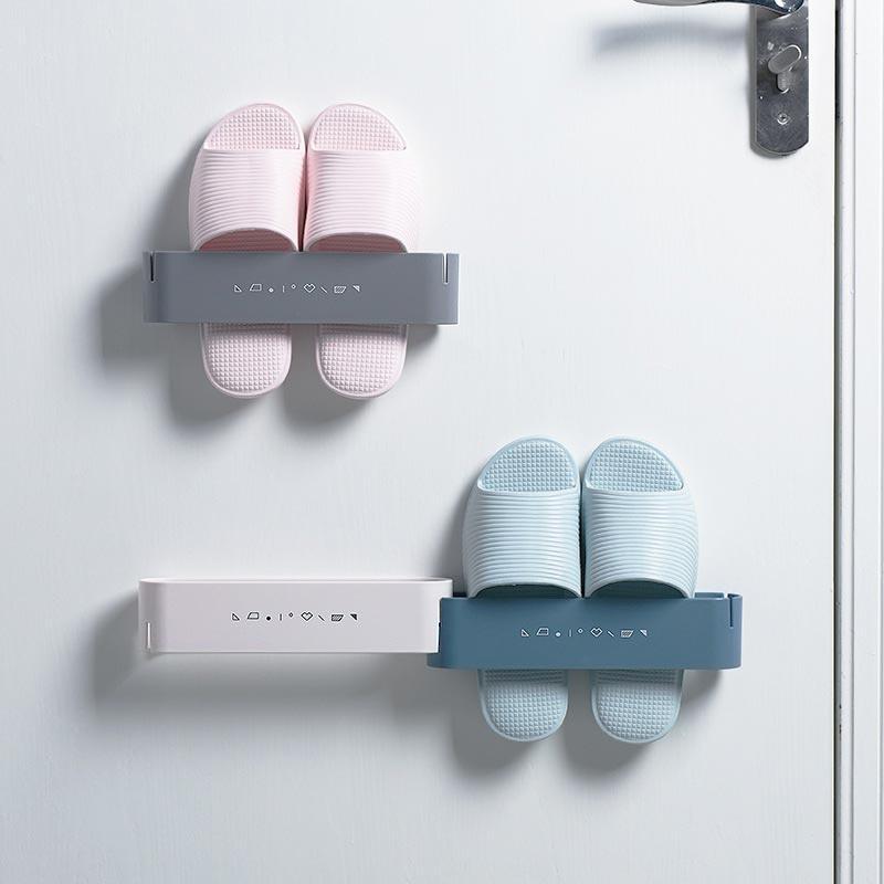 Creative Shoe Rack Pure Color Living Room Bathroom Hanging Rack Wall Suction Shoe Can Be Combined Shoe Rack