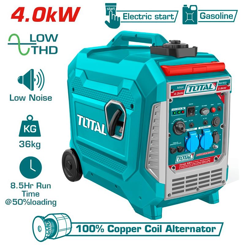 MÁY PHÁT ĐIỆN DÙNG XĂNG BIẾN TẦN 4.0KW 10W TOTAL TP547506E - HÀNG CHÍNH HÃNG
