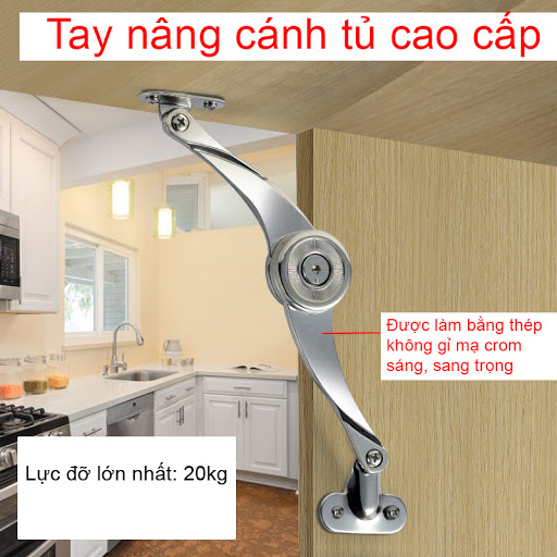 Tay Nâng Cánh Tủ - Tay Nâng Cánh Tủ Loại Cao Cấp Bằng Thép Không Gỉ