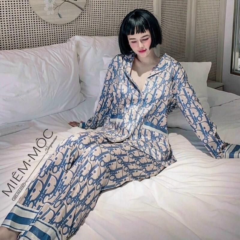 Bộ pijama,Bộ đồ mặc nhà dài tay quần dài lụa satin mềm mịn, thoáng mát đa dạng mẫu mã màu sắc