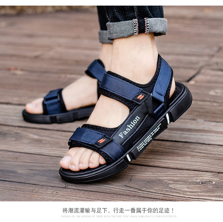 Dép sandal nam Fashion quai ngang thoáng khí êm chân phù hợp mọi lứa tuổi