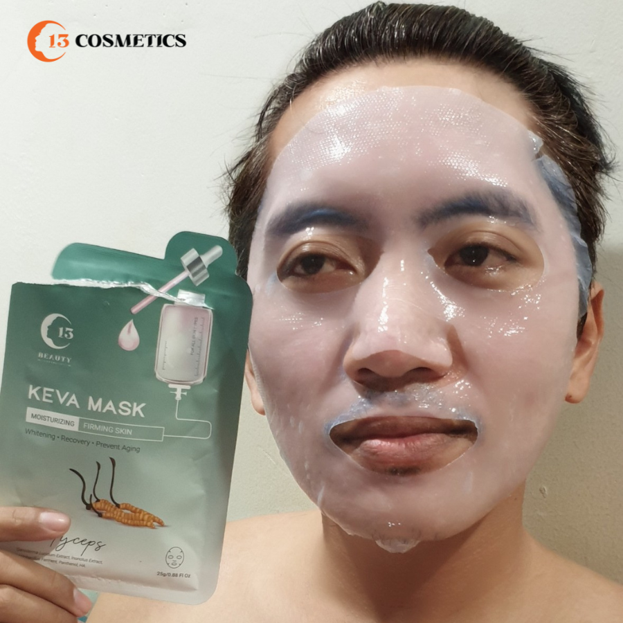 Hộp Mặt Nạ Thạch Dừa C13 Cosmetics Thu Trang Tinh Chất Rau Diếp Cá Keva Mask Giảm Mụn, Se Khít Lỗ Chân Lông 3 Miếng