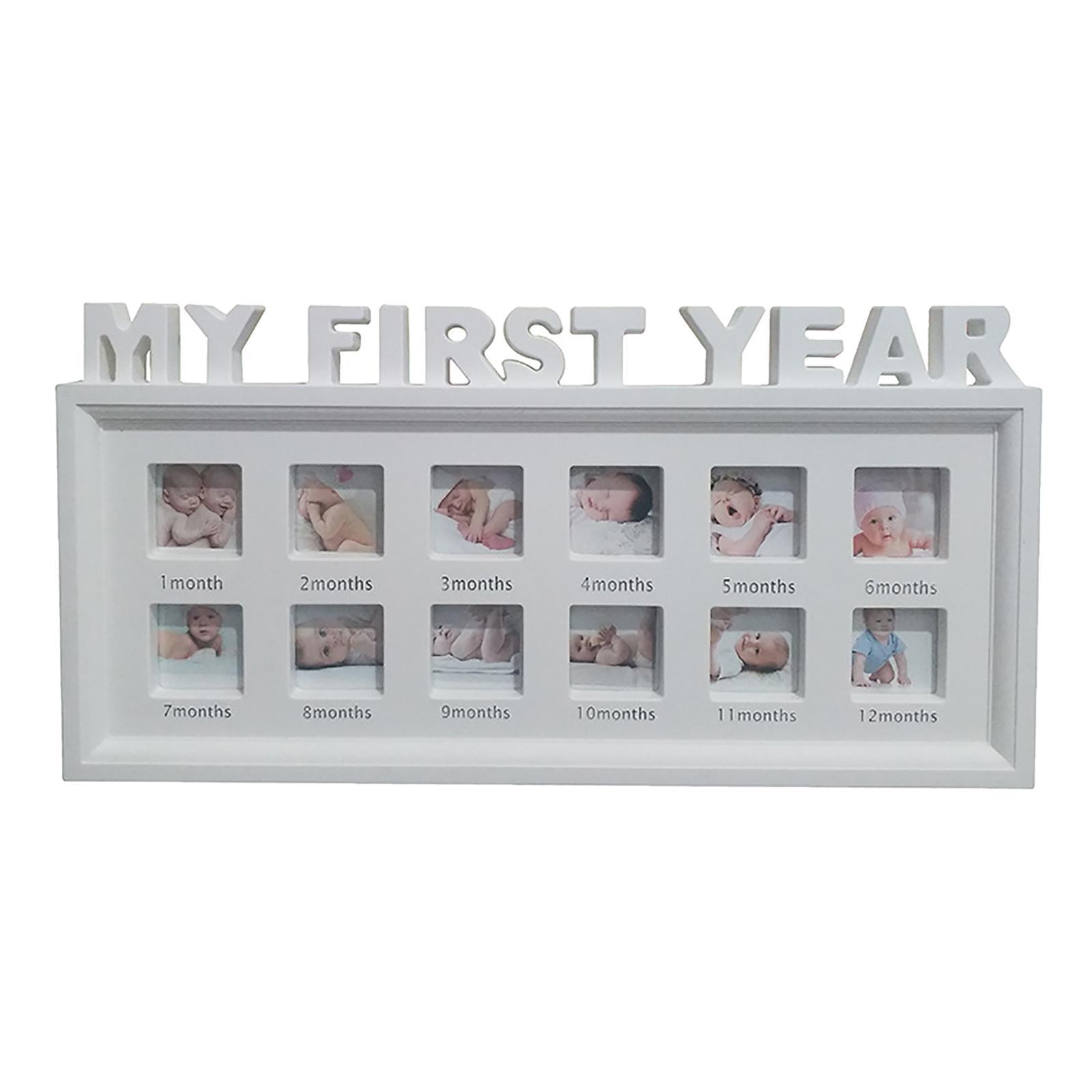 Baby's First Year Picture Photo Frame DIY Keepsake Newborn Baby Shower Gift