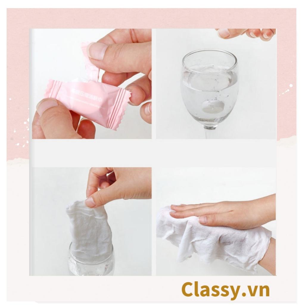 Khăn giấy nén Classy , mặt nạ nén chất liệu Cotton, bỏ túi du lịch tiện lợi THE MASK PK952