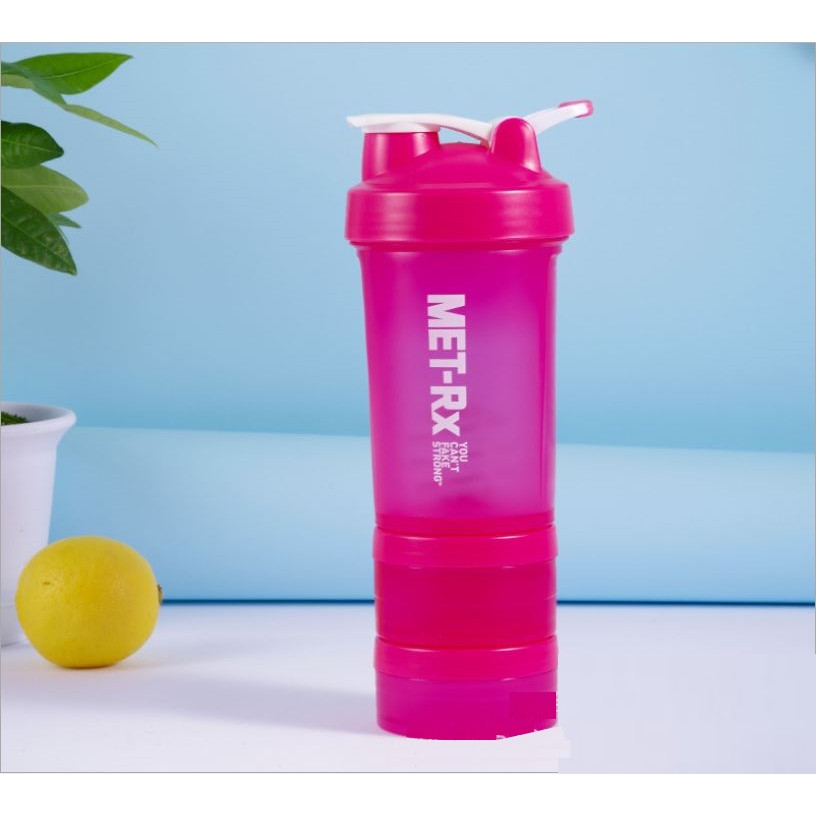 Bình Lắc Shaker, Bình Nước Gym, Bình Thể Thao Cho Gymer 4 in 1 (500ml) - Hàng Chính Hãng Amalife