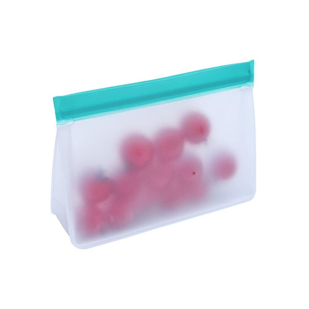 Reusable Slicone Food Storage Bags Easy Seal Ziplock Lunch Freezer Bag for Kid Fresh Food Containers Home Kitchen Organizer