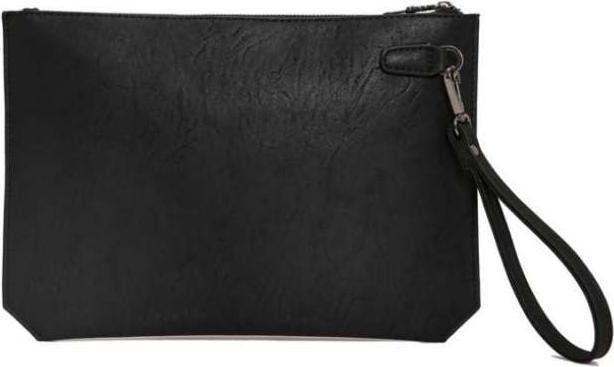 Personalized Rivet Crucifix Clutch Bag PU Leather - Black
