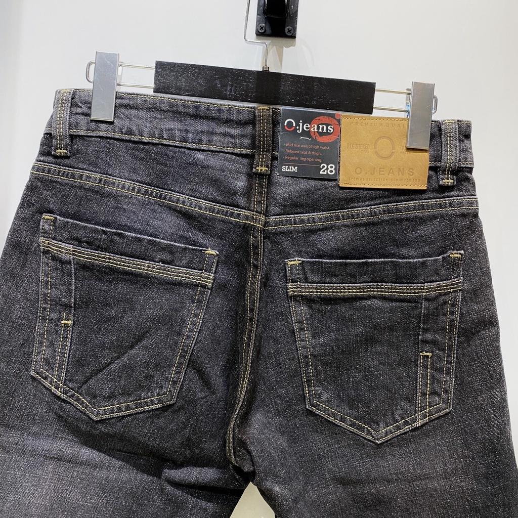 OJEANS - Quần short jeans nam màu xám 830556 - Quần soóc bò nam