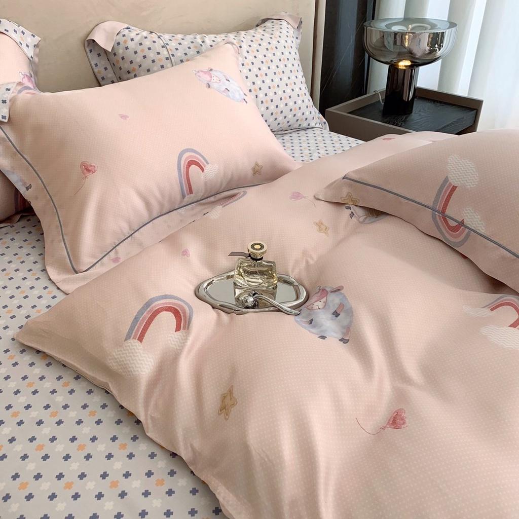 Bộ chăn ga gối lụa 100%Tencel 60s Họa tiết cao cấp, siêu mềm mát mịn - DESIGN 401