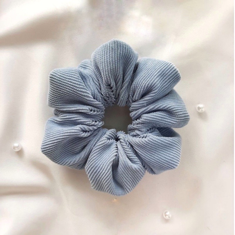 Dây Cột tóc scrunchies, buộc tóc vải nhung tăm Mít Tây Scrunchie Handmade