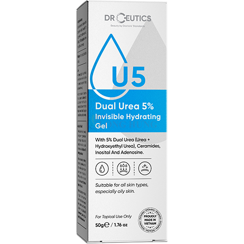 Gel DrCeutics Dual Urea 5% Invisible Hydrating Gel giúp dưỡng ẩm và phục hồi da (50g) - Hàng chính hãng