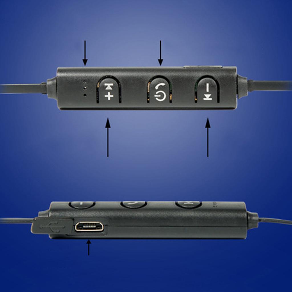 Bluetooth Earphones Sports Headset  with Noise Cancelling Black