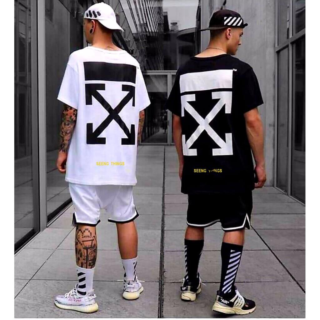 Áo thun Stee OFF WHITE Black and White Unisex The Ngầu Style aothununisex aophongnam