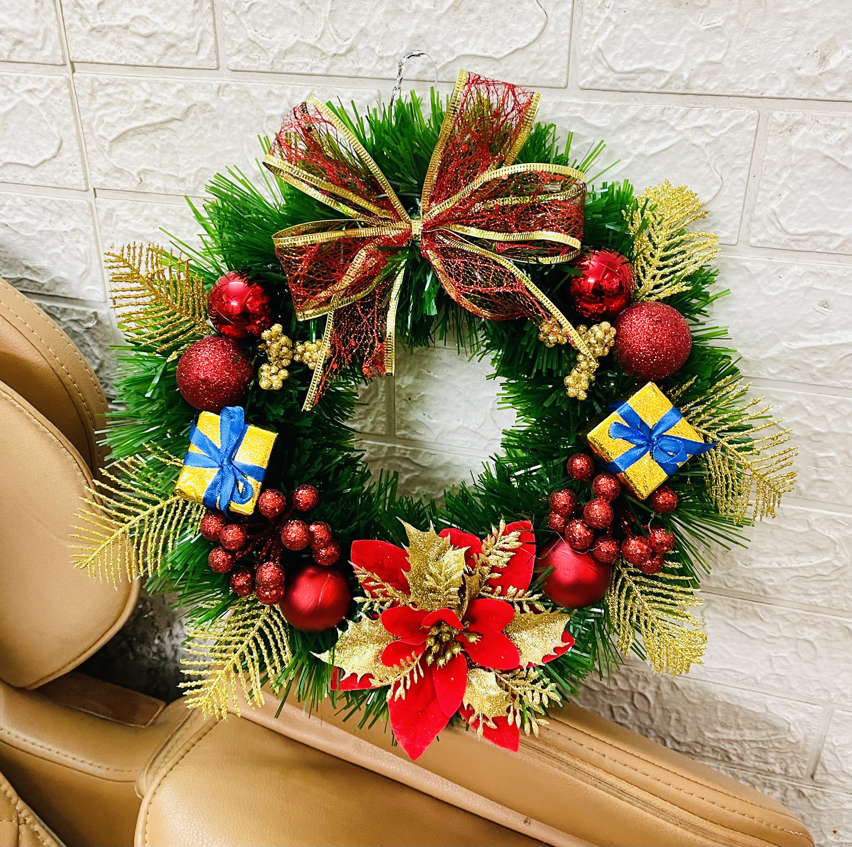 Vòng Nguyệt quế trang trí NOEL kích thước 25cm