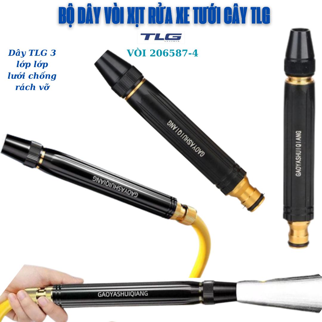 Đầu Vòi Xịt Nước Tăng Áp Đa Năng Bằng Đồng, Dùng Để Rửa Xe, Tưới Rau,... Điều Chỉnh Được Tia Nước Phun Ra 206587-4 (đen)