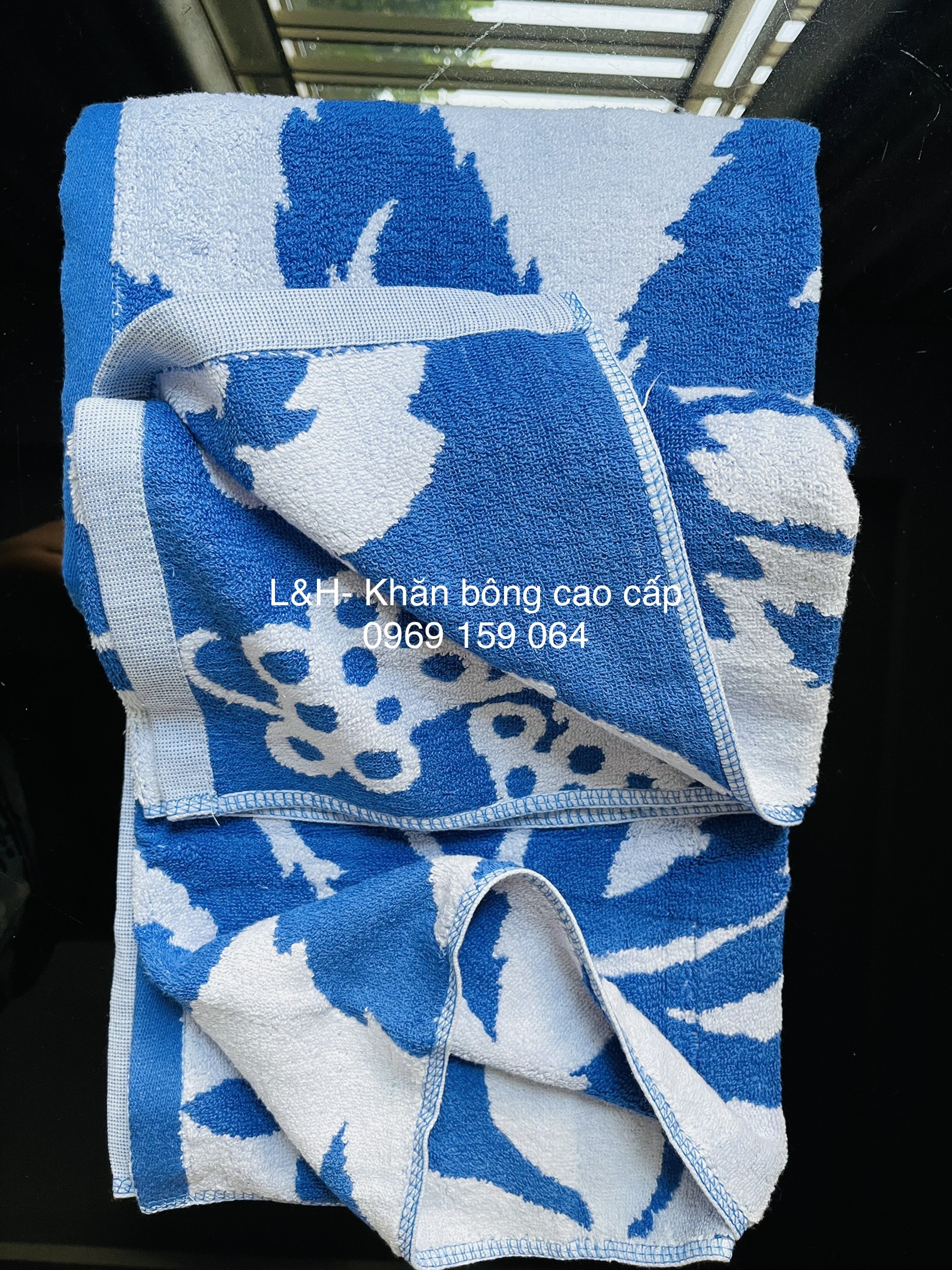 Khăn tắm cotton cao cấp, Hoa Nở, Tân Thịnh, KT 50x100cm