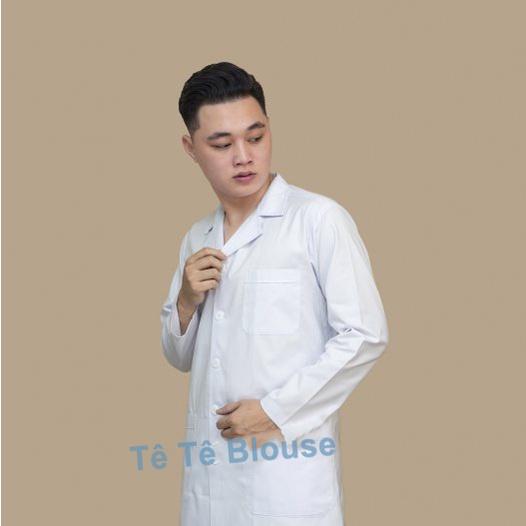Áo Blu Dài Tay, Dáng Ngắn Nam - Nữ Cho Điều Dưỡng, Y tá ,Dược Sĩ, PTN - Hàng chất lượng cao