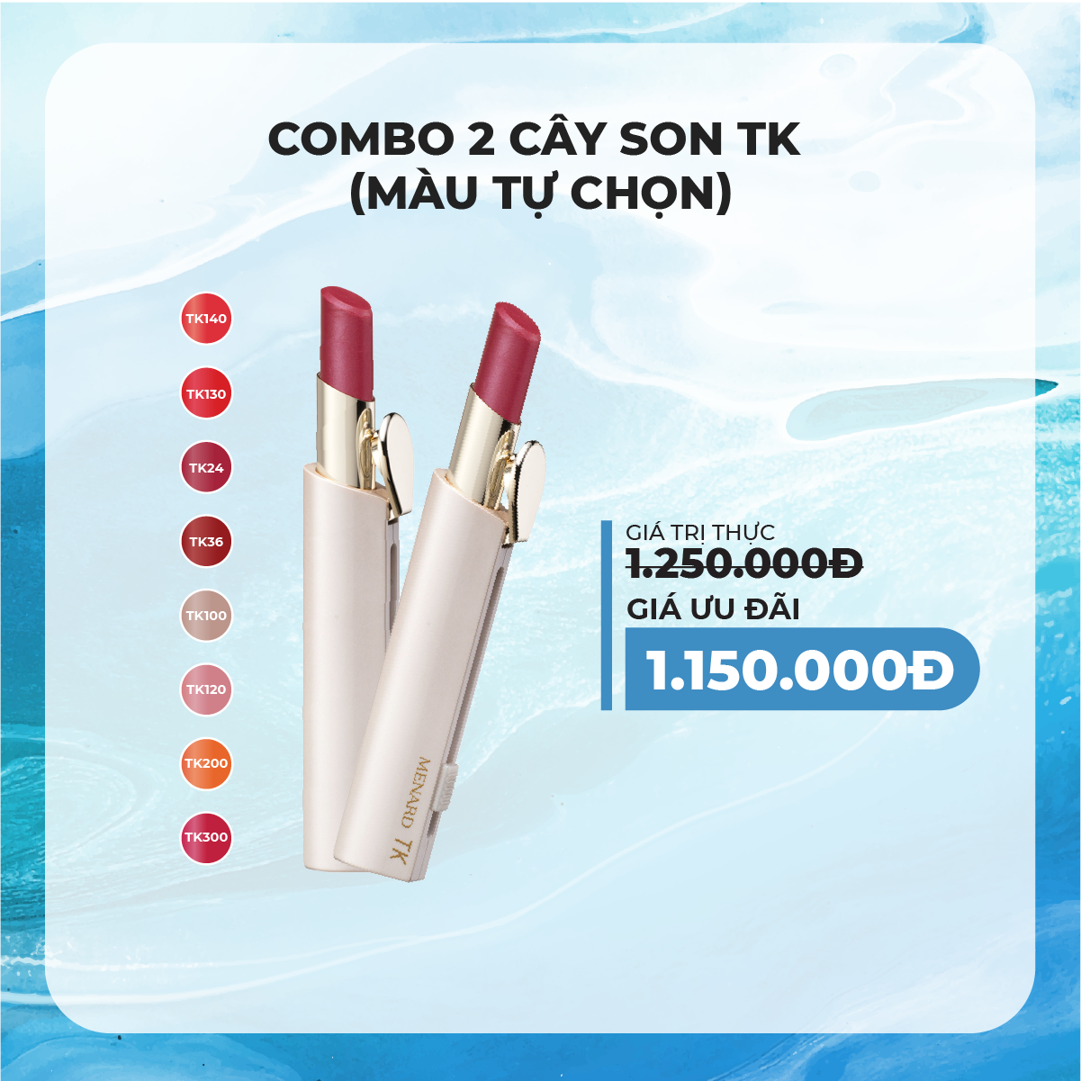 Son Menard TK Lipstick Chống Oxy Hóa Môi, Không Lem Trôi (3.2gr