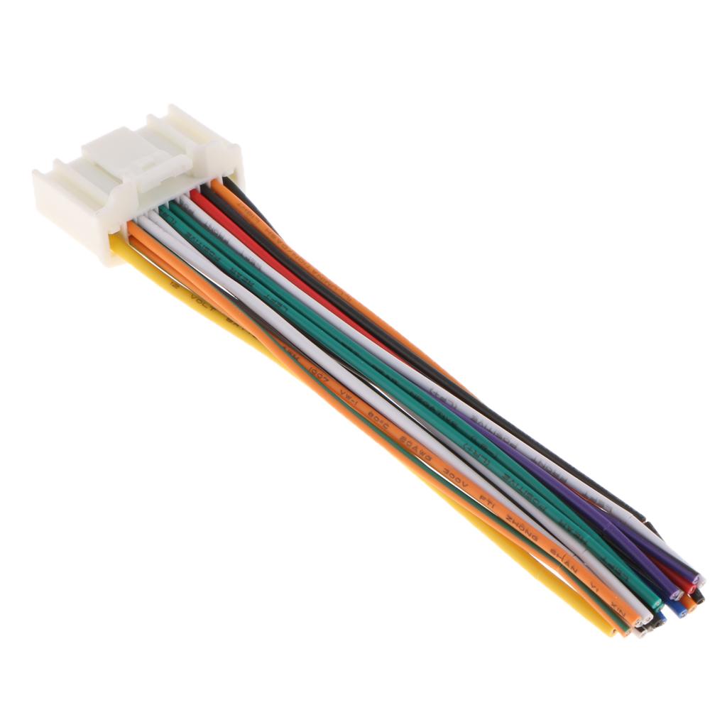 2x Dual Car Audio Wiring Harness Stereo 12 pin Wire Connector for   Tiida